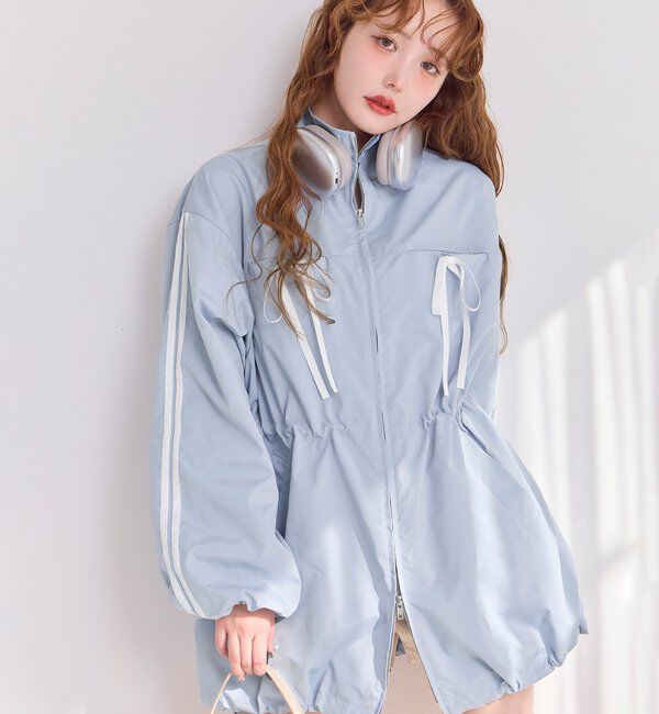  「サイドラインリボンブルゾン」|ダウンベスト・ベスト|