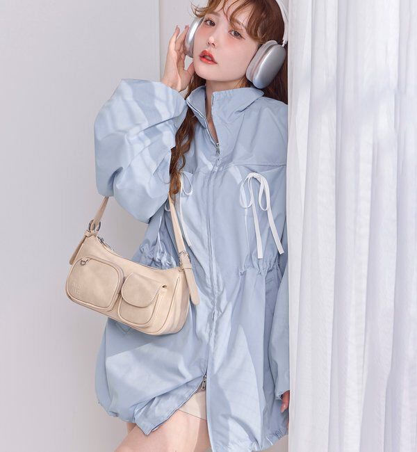  「サイドラインリボンブルゾン」|ダウンベスト・ベスト|