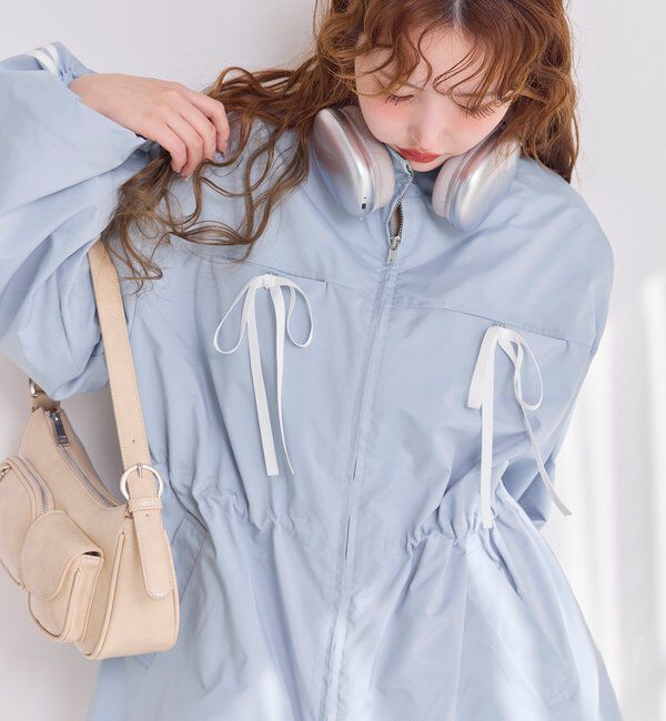  「サイドラインリボンブルゾン」|ダウンベスト・ベスト|