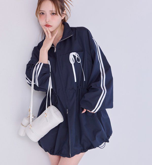  「サイドラインリボンブルゾン」|ダウンベスト・ベスト|