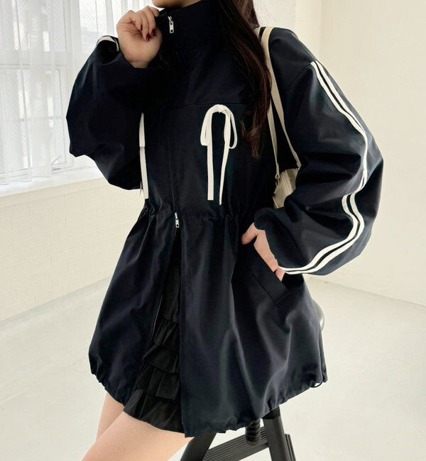  「サイドラインリボンブルゾン」|ダウンベスト・ベスト|