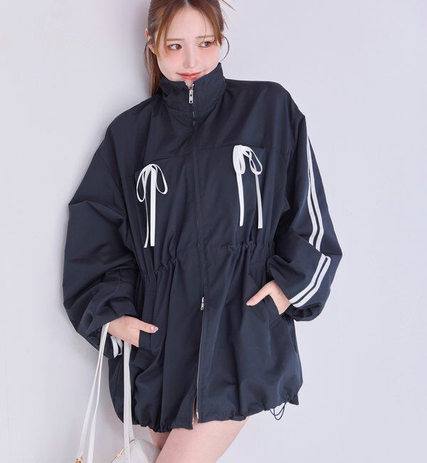  「サイドラインリボンブルゾン」|ダウンベスト・ベスト|