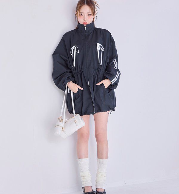  「サイドラインリボンブルゾン」|ダウンベスト・ベスト|