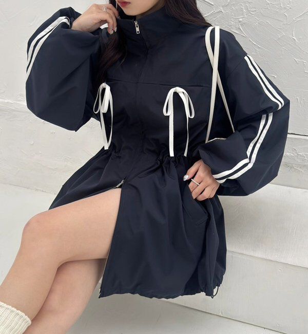  「サイドラインリボンブルゾン」|ダウンベスト・ベスト|