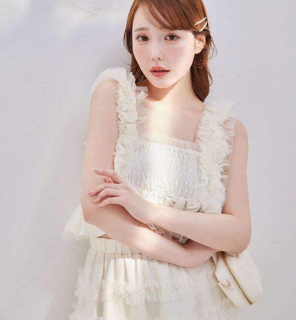  「フリルチュールロングスカート」|スカート|