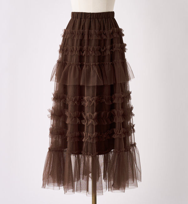  「フリルチュールロングスカート」|スカート|