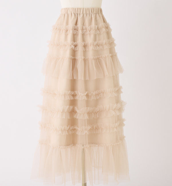  「フリルチュールロングスカート」|スカート|