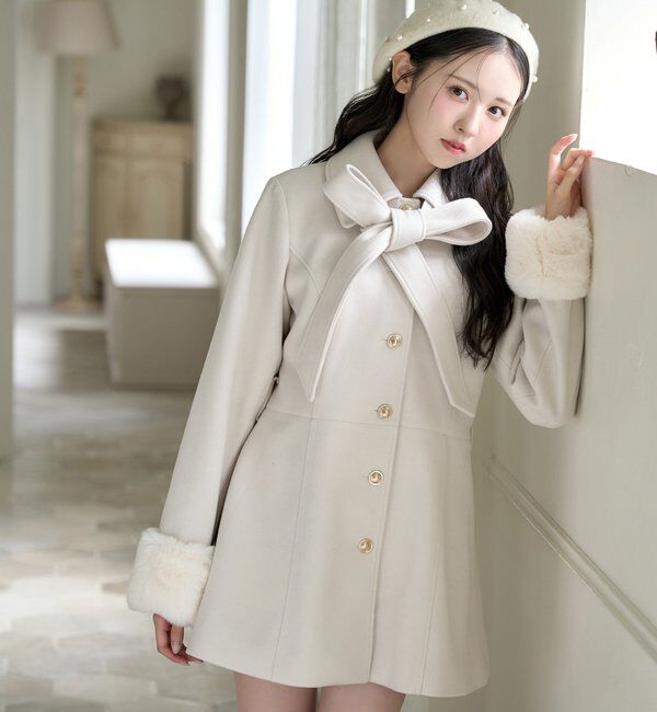 リボンミドルコート/SMサイズあり｜ルミネのファッション通販