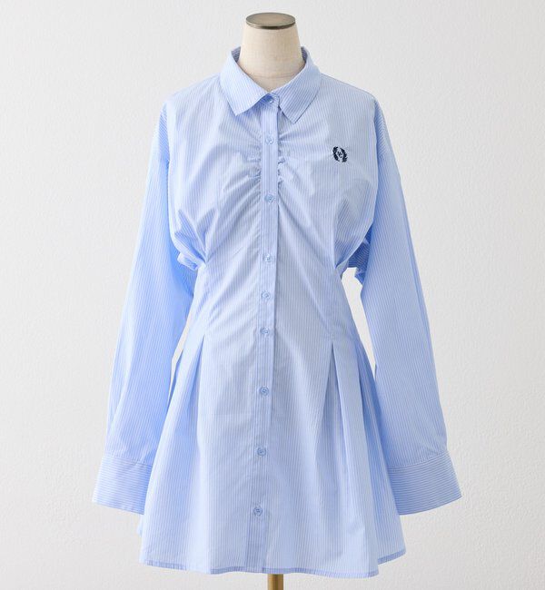  「マイナス5キロ見えレースアップシャツチュニック」|シャツ・ブラウス|