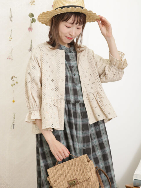 Samansa Mos2「【Sサイズ / WEB限定】【イージーケア】柄アソートリネン混シャツワンピース」|ワンピース|