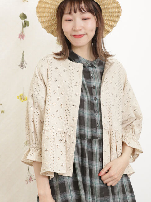 Samansa Mos2「【Sサイズ / WEB限定】【イージーケア】柄アソートリネン混シャツワンピース」|ワンピース|