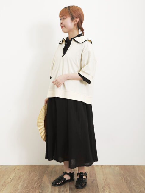 Samansa Mos2「【Sサイズ / WEB限定】【イージーケア】柄アソートリネン混シャツワンピース」|ワンピース|