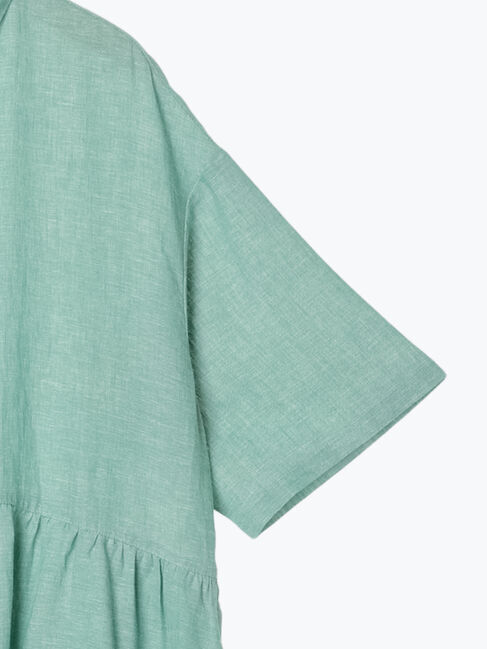 Samansa Mos2「【Sサイズ / WEB限定】【イージーケア】柄アソートリネン混シャツワンピース」|ワンピース|