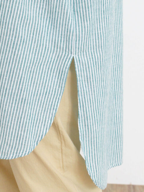 Samansa Mos2「【クールコットン】柄アソートスキッパーチュニック」|シャツ・ブラウス|