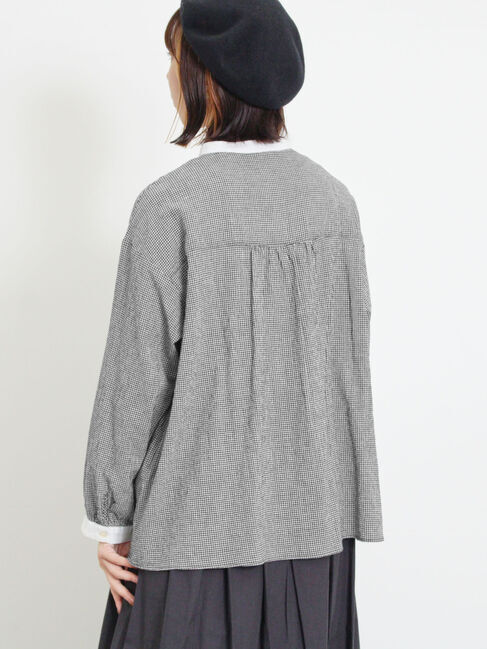 Samansa Mos2「ウエストシャーリングクレリックブラウス」|シャツ・ブラウス|