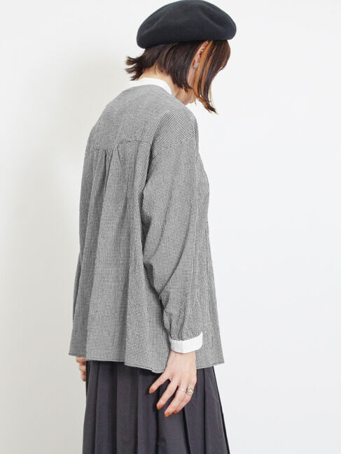 Samansa Mos2「ウエストシャーリングクレリックブラウス」|シャツ・ブラウス|