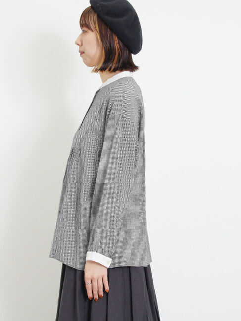 Samansa Mos2「ウエストシャーリングクレリックブラウス」|シャツ・ブラウス|