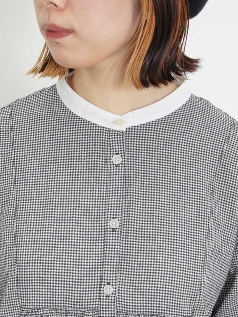 Samansa Mos2「ウエストシャーリングクレリックブラウス」|シャツ・ブラウス|