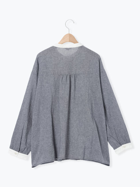 Samansa Mos2「ウエストシャーリングクレリックブラウス」|シャツ・ブラウス|