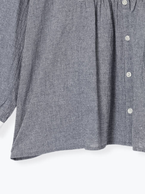 Samansa Mos2「ウエストシャーリングクレリックブラウス」|シャツ・ブラウス|