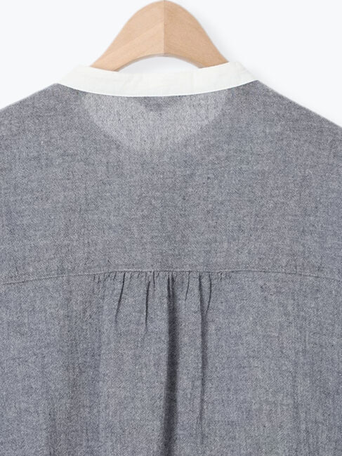 Samansa Mos2「ウエストシャーリングクレリックブラウス」|シャツ・ブラウス|