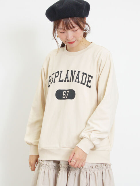 Samansa Mos2「ロゴプリントゆるスウェット」|Tシャツ・カットソー|