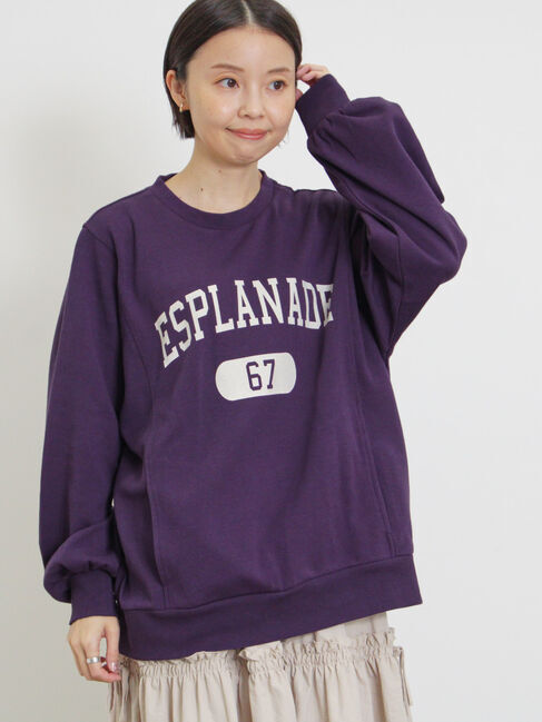 Samansa Mos2「ロゴプリントゆるスウェット」|Tシャツ・カットソー|