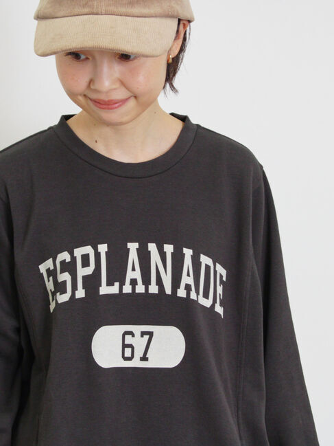 Samansa Mos2「ロゴプリントゆるスウェット」|Tシャツ・カットソー|