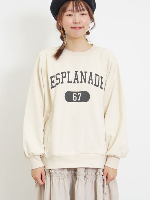 Samansa Mos2「ロゴプリントゆるスウェット」|Tシャツ・カットソー|