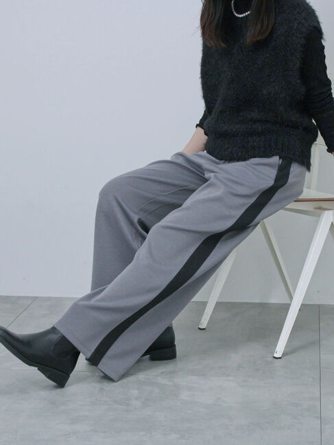 Samansa Mos2 blue「◎サイドライントラックパンツ」|その他|グレー