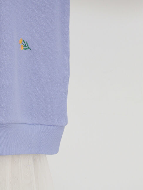 Samansa Mos2「小花刺繍スウェット」|Tシャツ・カットソー|