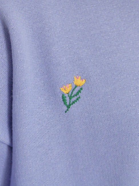 Samansa Mos2「小花刺繍スウェット」|Tシャツ・カットソー|