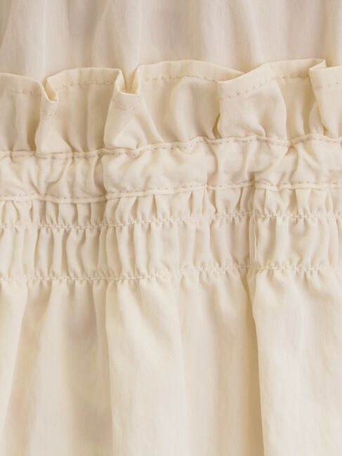 Samansa Mos2「前後2WAYシャーリングリボンベスト」|ダウンベスト・ベスト|