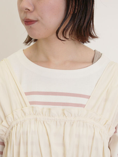 Samansa Mos2「前後2WAYシャーリングリボンベスト」|ダウンベスト・ベスト|