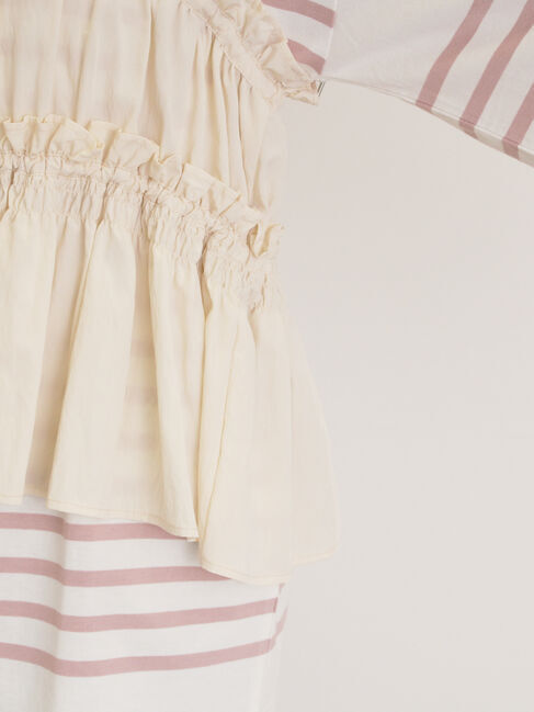 Samansa Mos2「前後2WAYシャーリングリボンベスト」|ダウンベスト・ベスト|