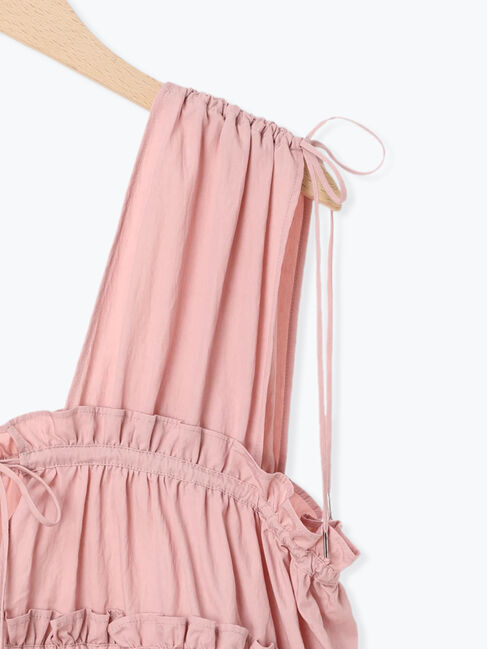 Samansa Mos2「前後2WAYシャーリングリボンベスト」|ダウンベスト・ベスト|