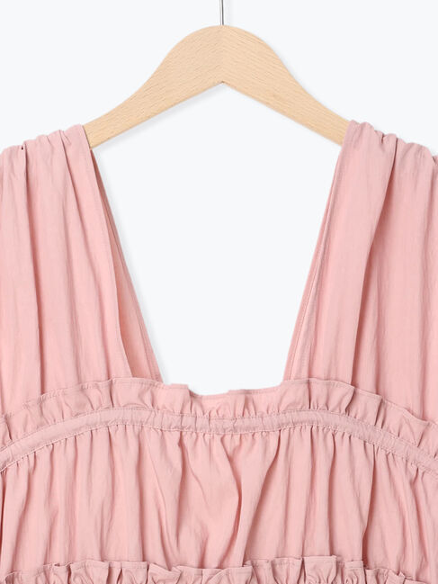 Samansa Mos2「前後2WAYシャーリングリボンベスト」|ダウンベスト・ベスト|