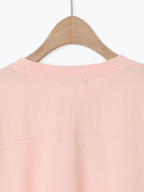 Samansa Mos2「ピグメント加工ロゴ刺繍ロングTシャツ」|Tシャツ・カットソー|