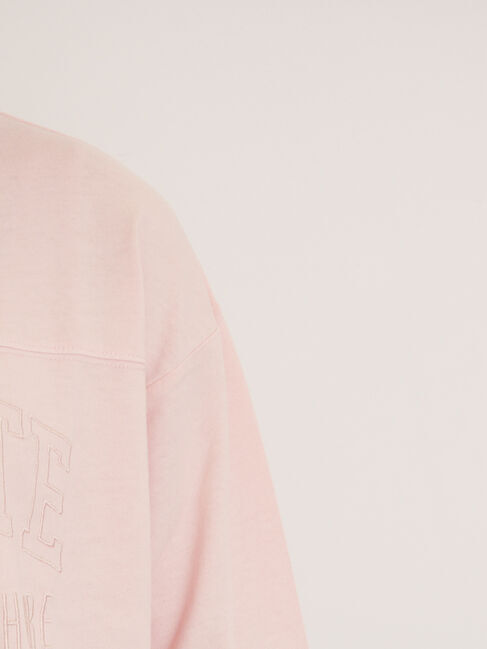 Samansa Mos2「ピグメント加工ロゴ刺繍ロングTシャツ」|Tシャツ・カットソー|