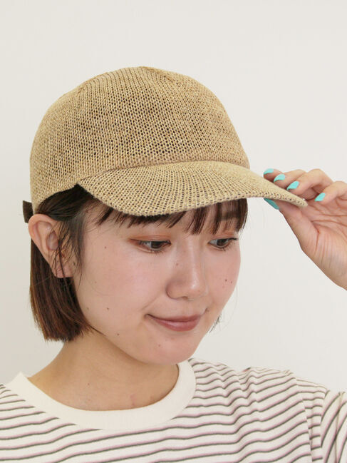 Samansa Mos2「【消臭効果】雑材キャップ」|その他|ベージュ