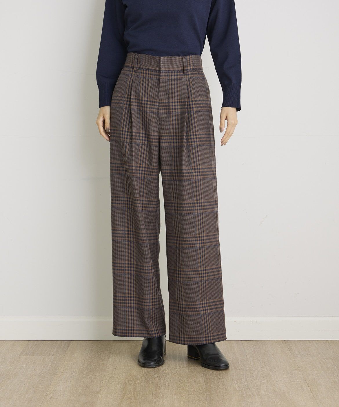 I.T.'S international「リングヤーンストレートチェックパンツ」|スラックス|