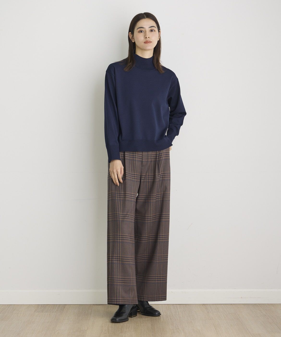 I.T.'S international「リングヤーンストレートチェックパンツ」|スラックス|