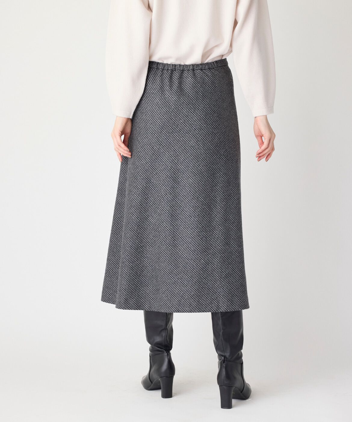 7-IDconcept.「千鳥チェックバイアスフレアスカート 」|フレア|
