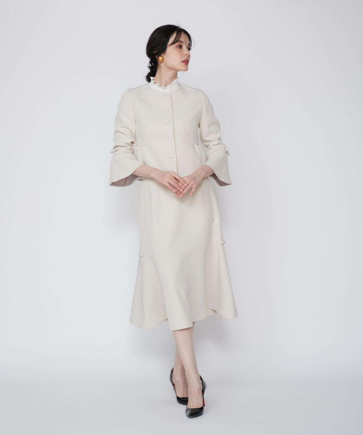 Maglie le cassetto「《M Maglie le cassetto》リボンディテールフレアスカート」|フレア|