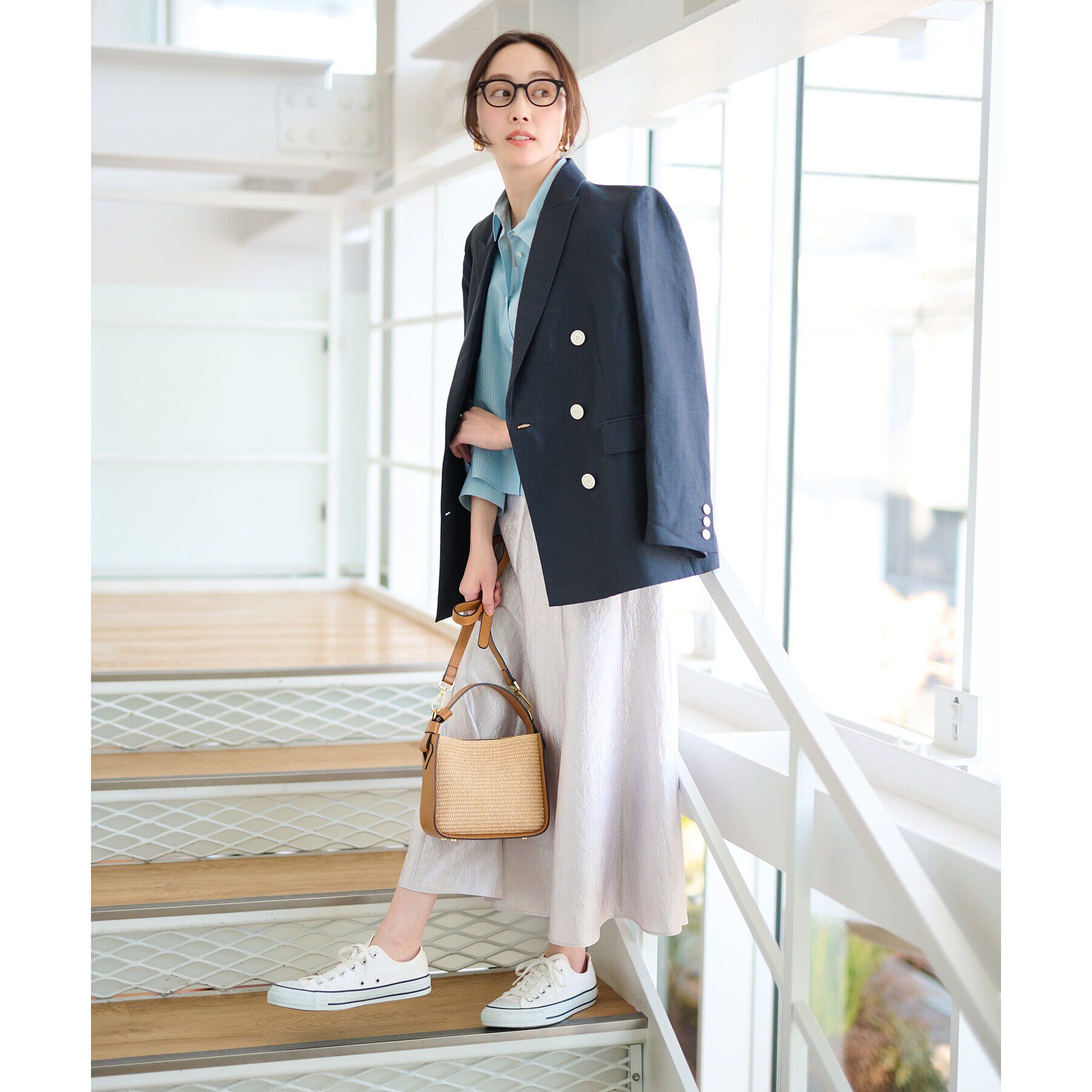 UNTITLED「【1枚で着映え／洗える】メタリックフレアスカート」|スカート|