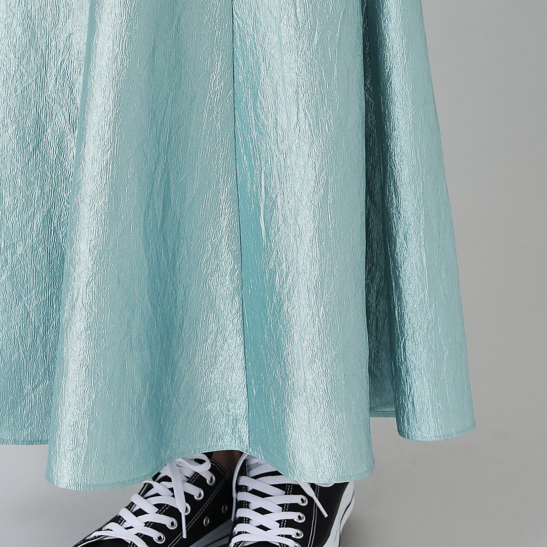 UNTITLED「【1枚で着映え／洗える】メタリックフレアスカート」|スカート|