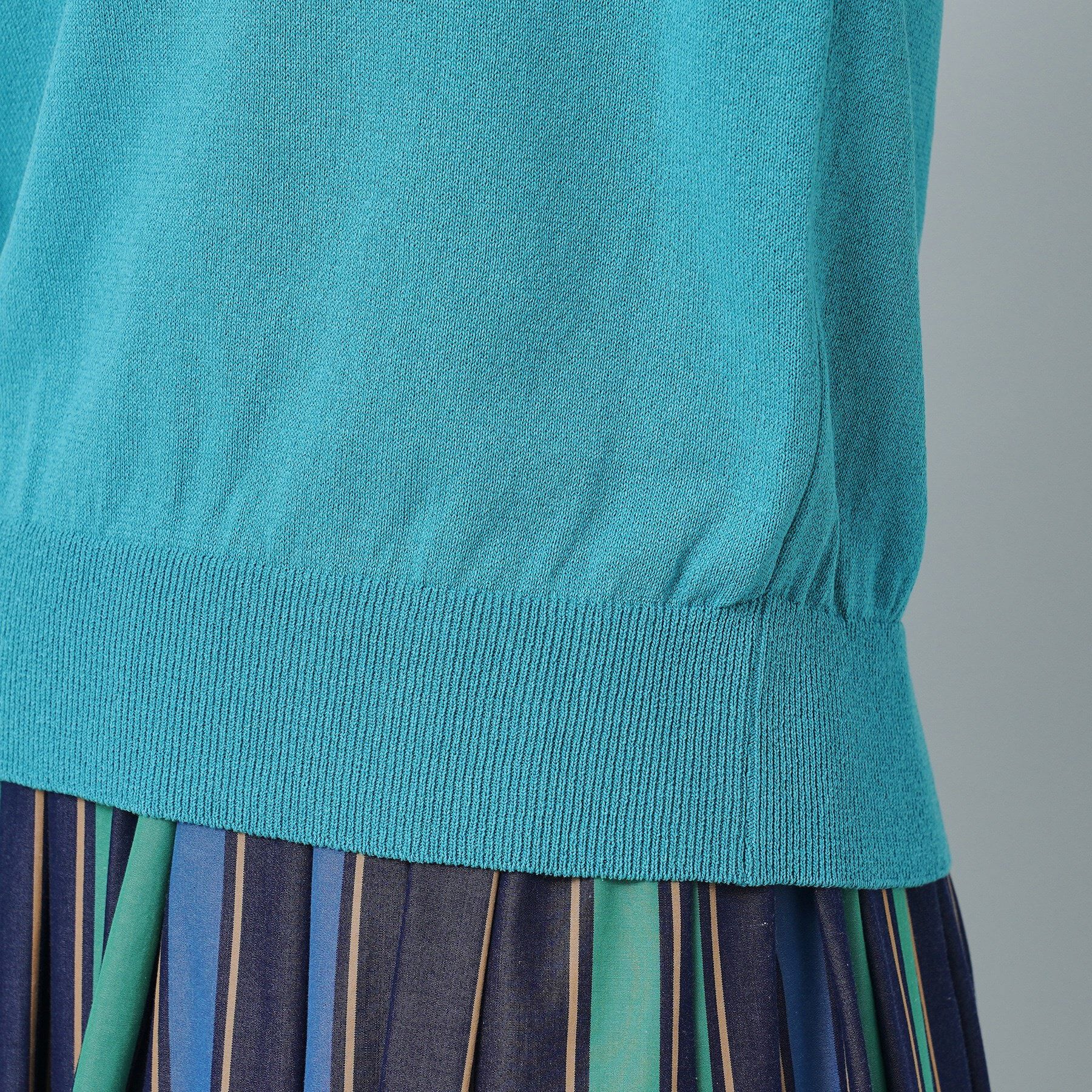 UNTITLED「【春夏ニット／薄手／６色展開】ペーパーエステル 袖スリットニット」|ニット・セーター|