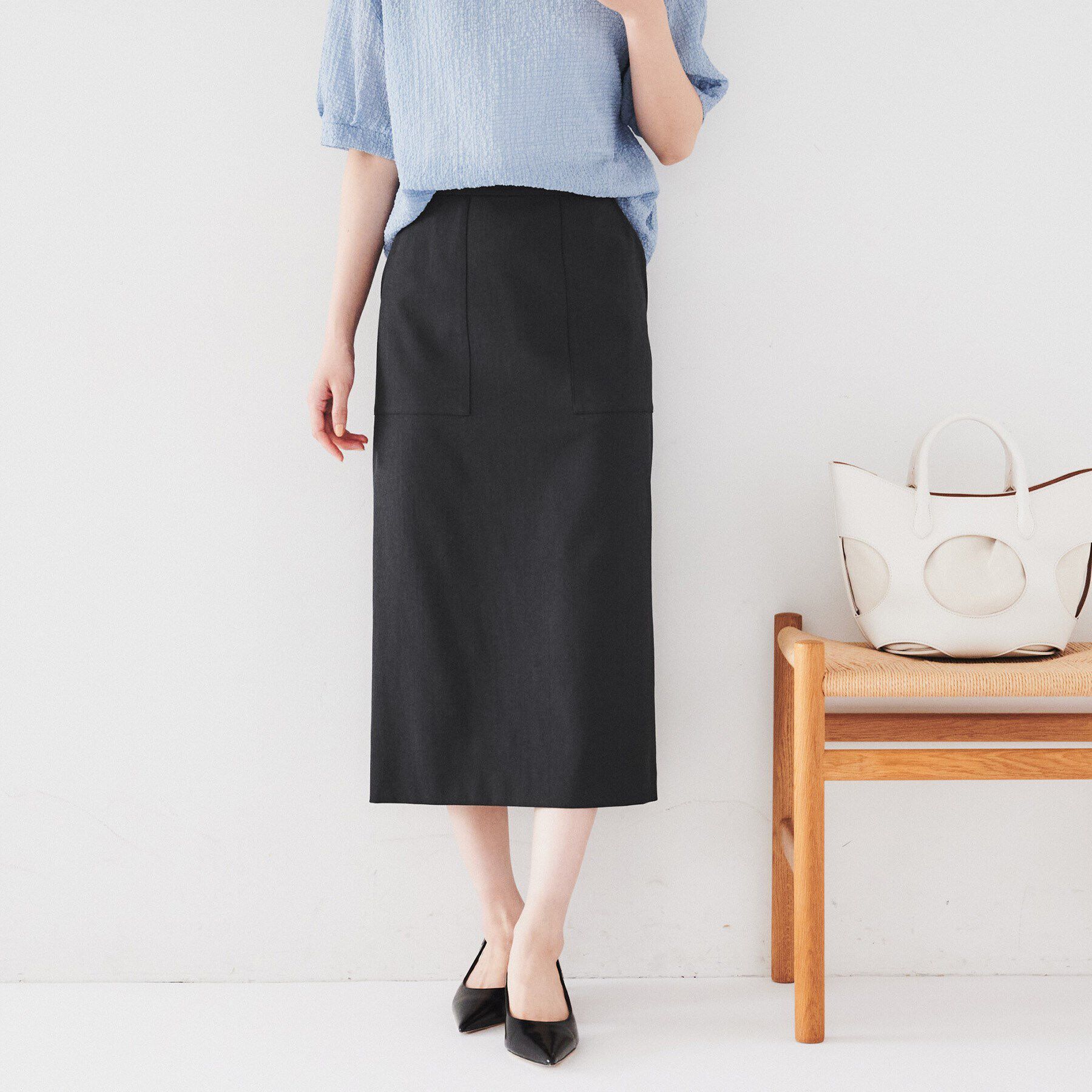 UNTITLED「【UVカット/ストレッチ】カーゴポケット ナロースカート」|スカート|