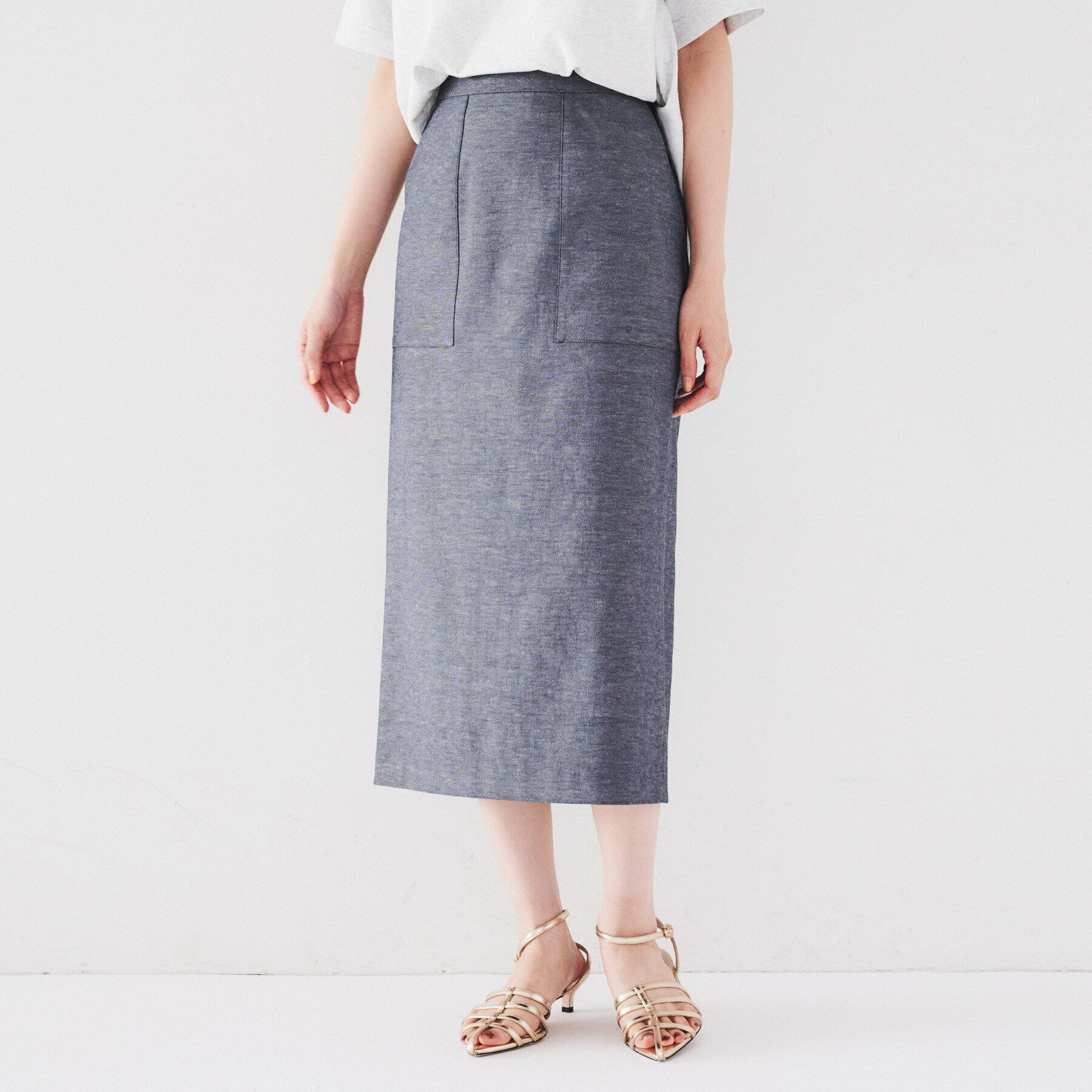 UNTITLED「【UVカット/ストレッチ】カーゴポケット ナロースカート」|スカート|