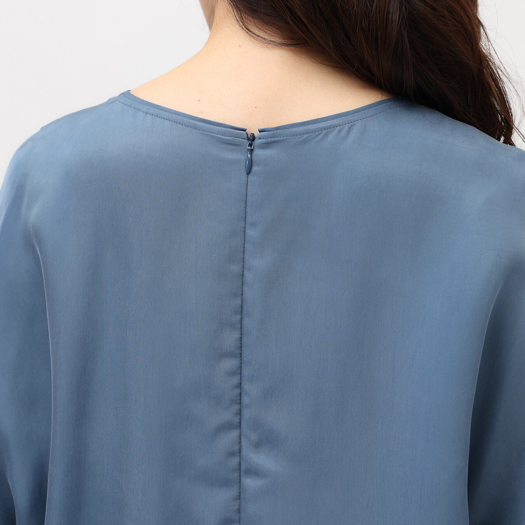 UNTITLED「【セットアップ可能/パウダータッチ】シルキーキュプラ 半袖ブラウス」|シャツ・ブラウス|